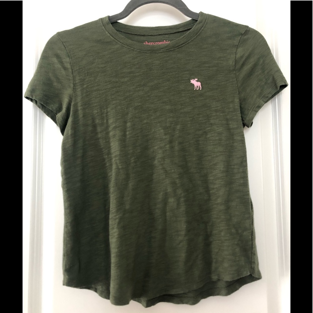 Girls ABERCROMBIE KIDS Army Green Short Sleeve Tee